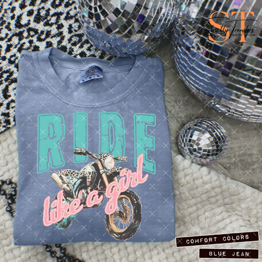 Ride Like a Girl Direct to Film Transfers