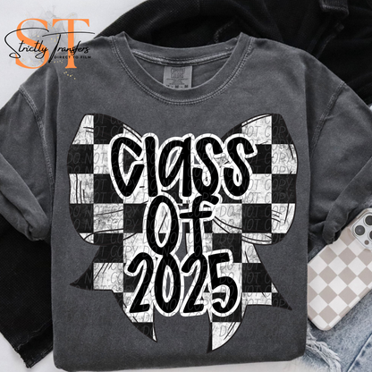 Class of 2025 Checkered Bow Direct to Film Transfers