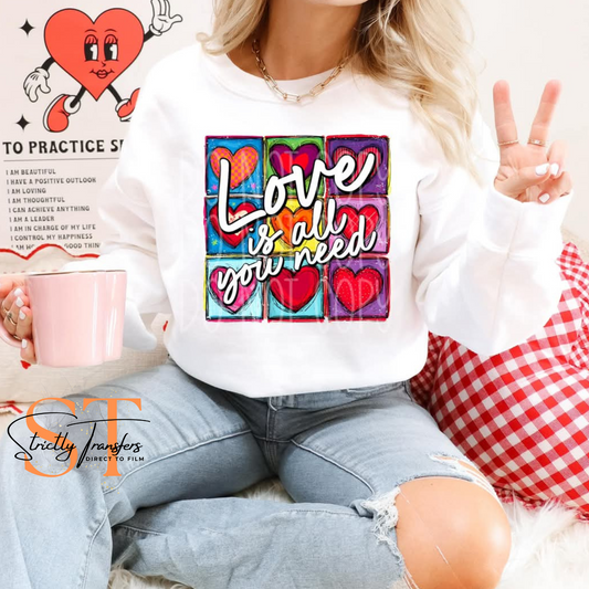 Love is all you Need Direct to Film Transfers