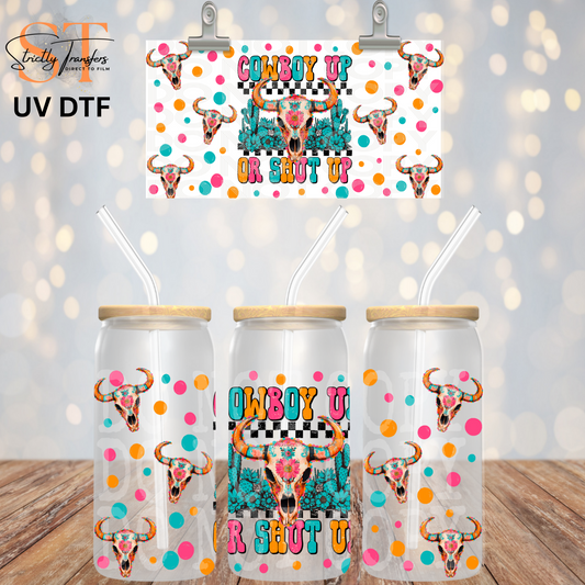 Cowboy Up Libbey UV Wrap Direct to Film Wraps