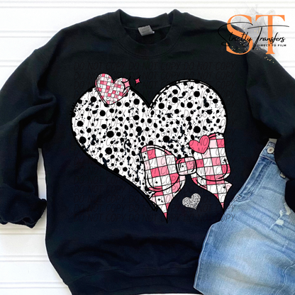 Heart Bow Direct to Film Transfers