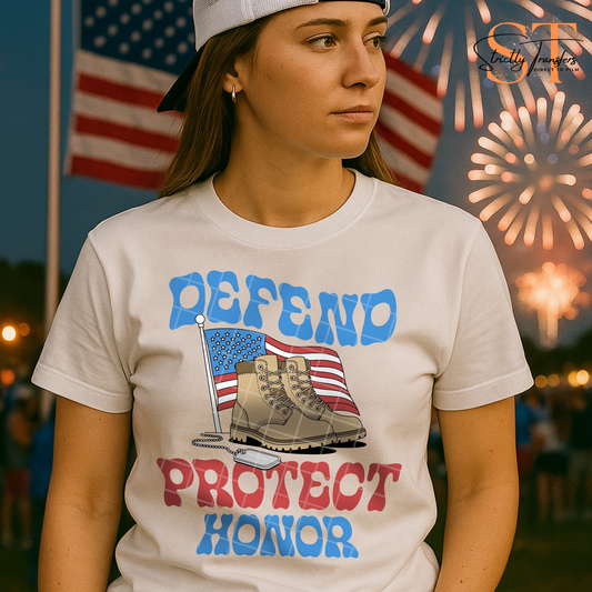 Defend Protect Honor Direct to Film Transfers