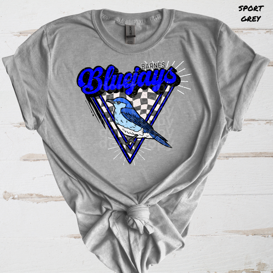 Retro/Vintage Barnes Bluejays Direct to Film Transfers