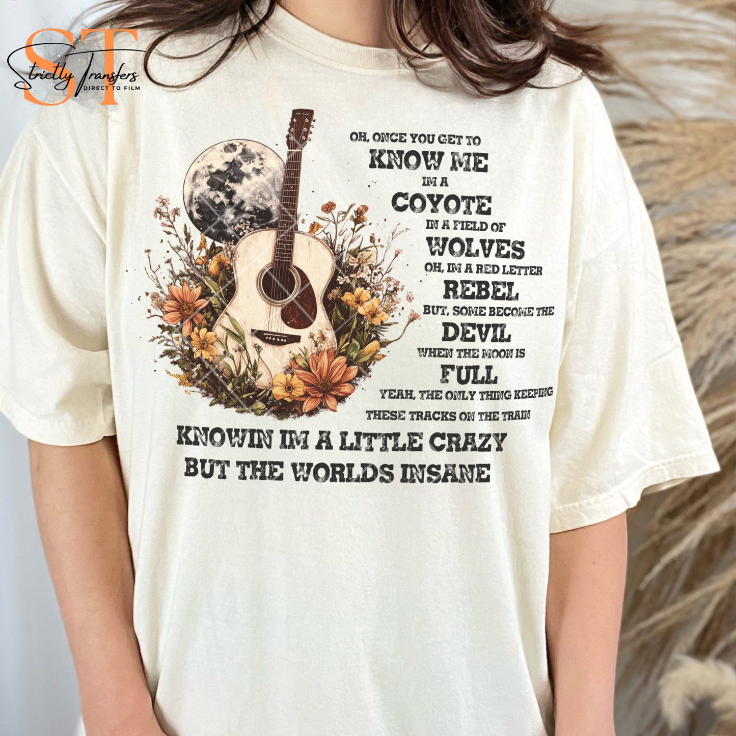 I'm a Little Crazy - Lyrics - 2 options Direct to Film Transfers