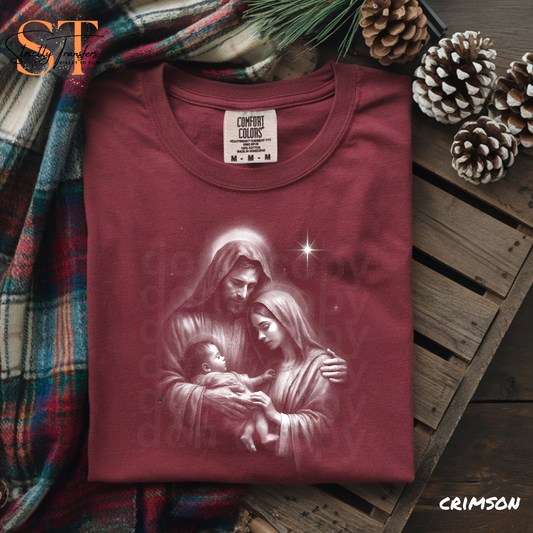 Nostalgic Chalk Style Nativity Scene Direct to Film Transfers