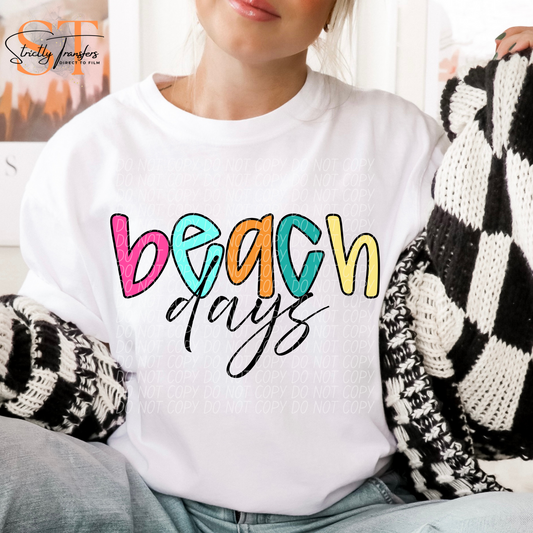 Beach Days Direct to Film Transfers