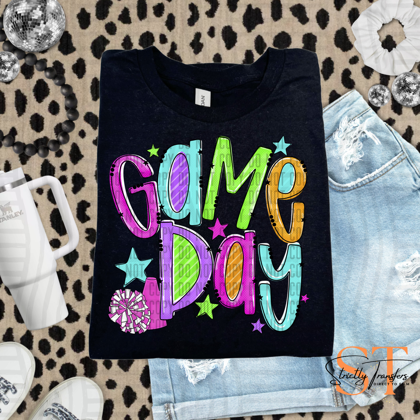 Bright Game Day- 7 Sport options Direct to Film Transfers