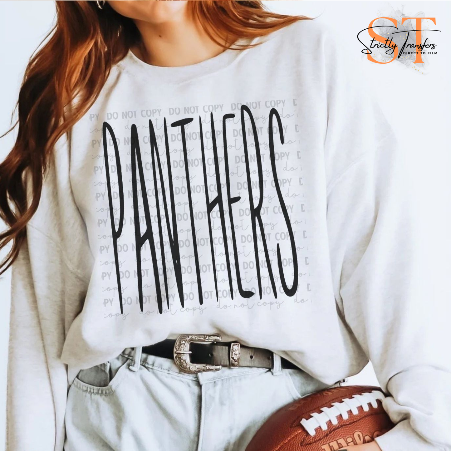 Panthers Skinny Oversized - 2 Colors Direct to Film Transfers
