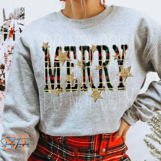 Merry Gold Stars Direct to Film Transfers