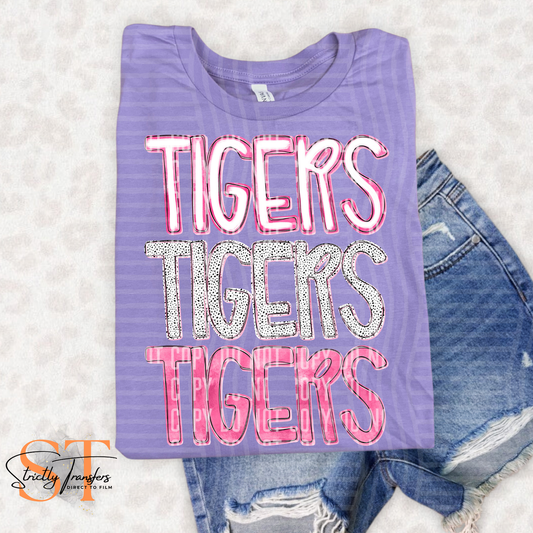 Tigers Heartpop Stacked Direct to Film Transfers