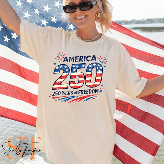 America 250 Stars & Stripes Direct to Film Transfers