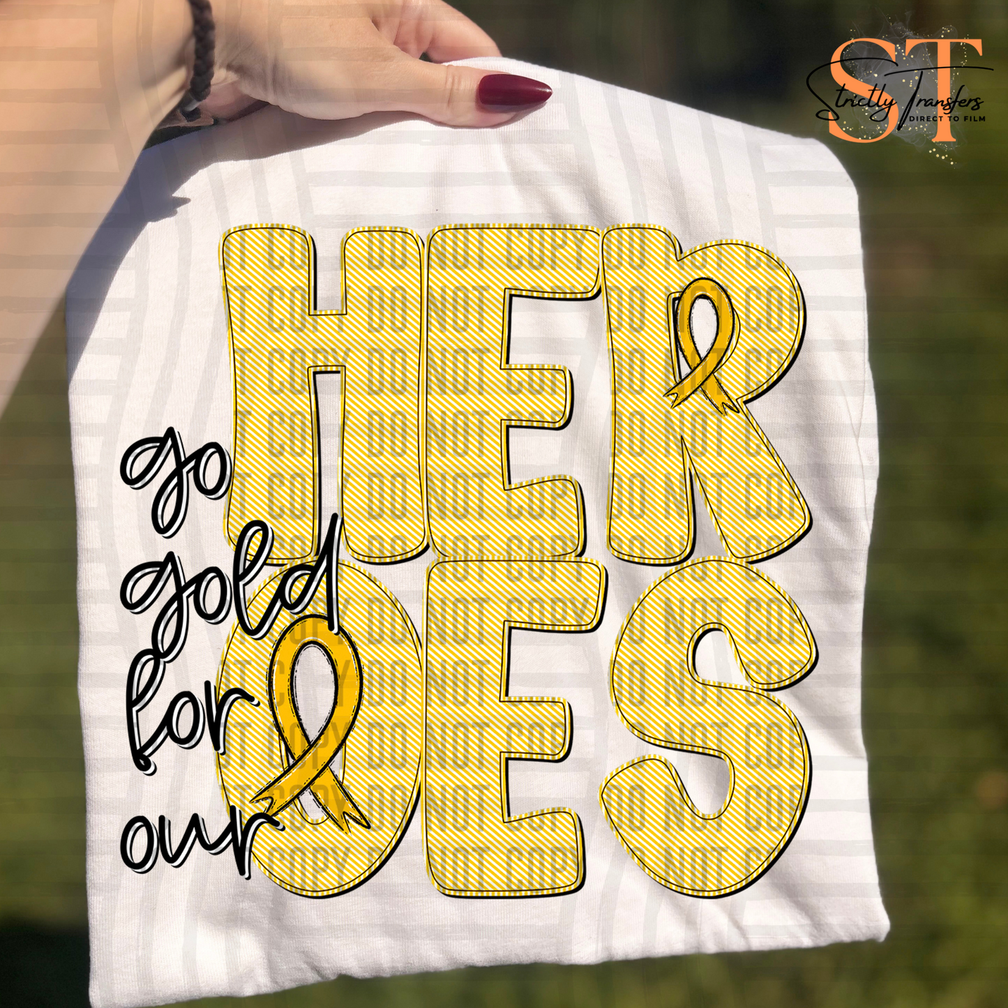 Childhood Cancer Awareness - 6 options Direct to Film Transfers