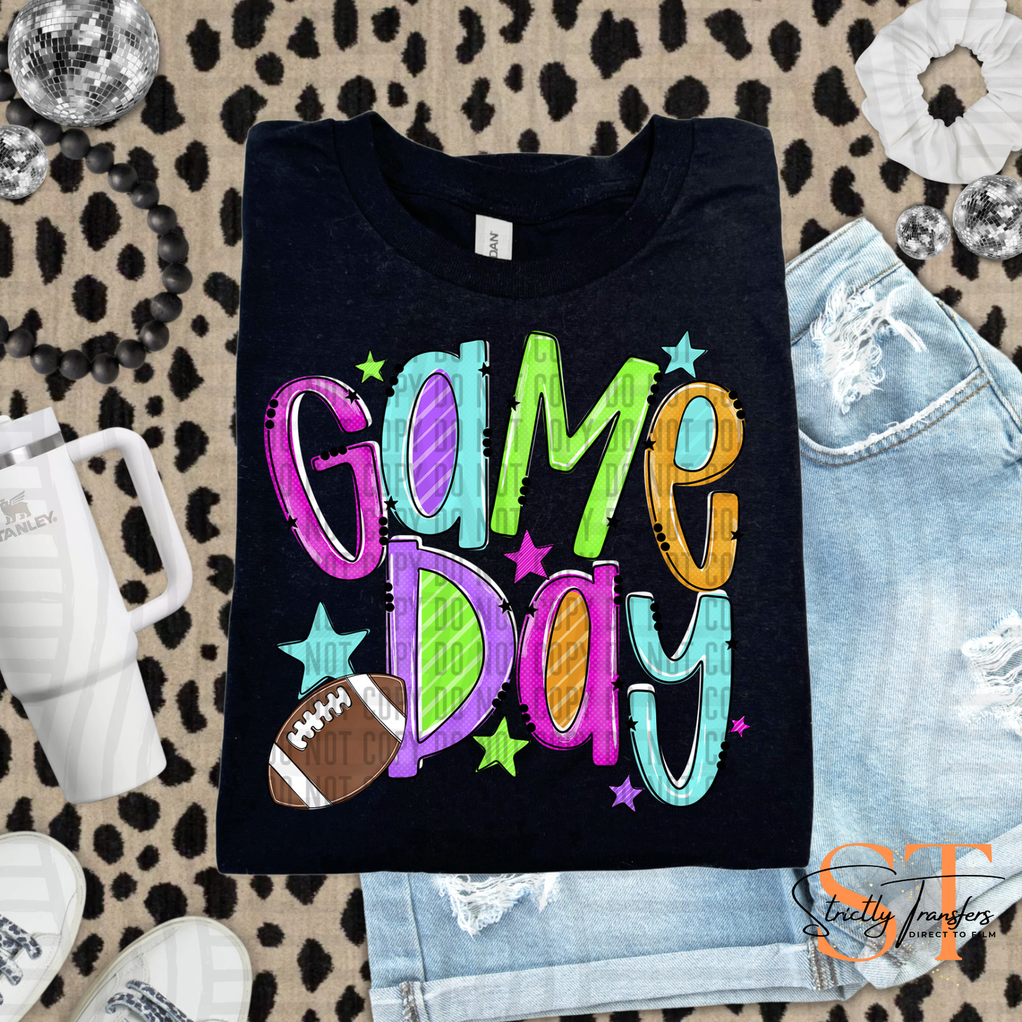 Bright Game Day- 7 Sport options Direct to Film Transfers