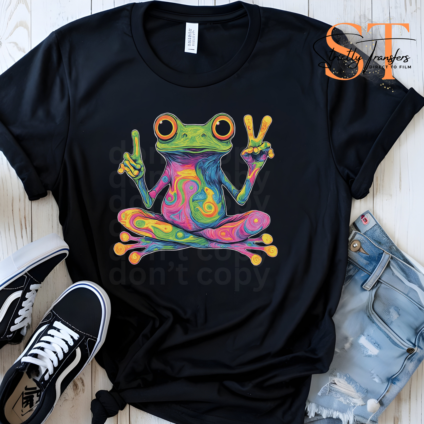 Psychedelic Frog 1 Direct to Film Transfers