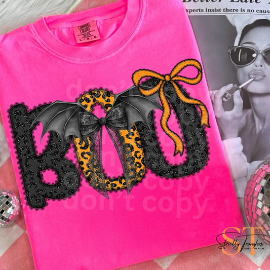Boo Bat Bow Direct to Film Transfers
