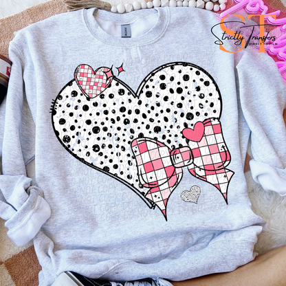Heart Bow Direct to Film Transfers