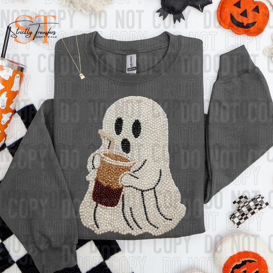 Ghost Coffee Faux Pearls Direct to Film Transfers