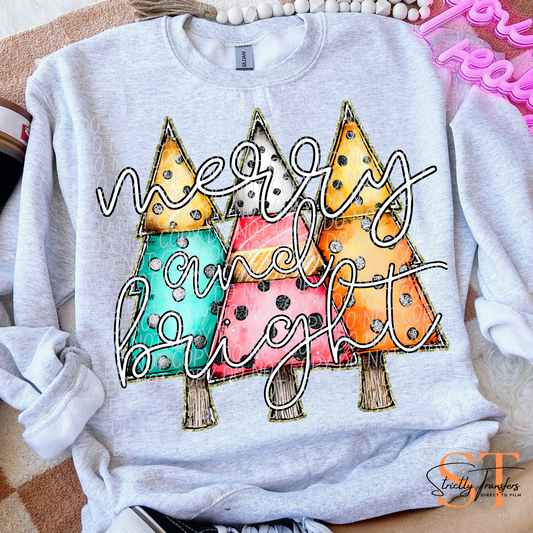 Merry & Bright Trees Direct to Film Transfers