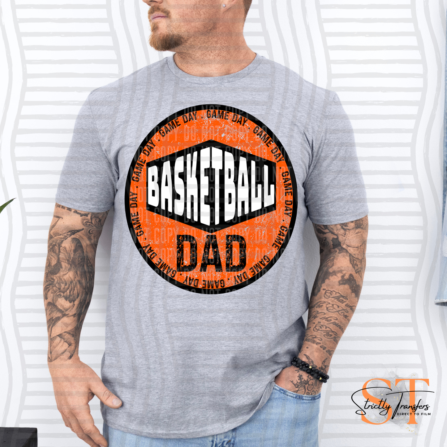 Basketball Dad - 3 Colors Direct to Film Transfers