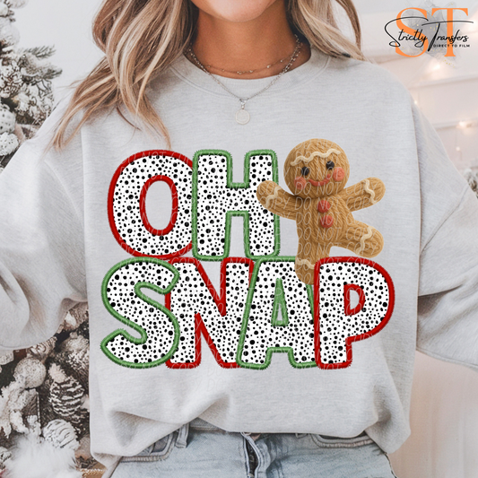 Oh Snap Gingerbread - 2 Options Direct to Film Transfers
