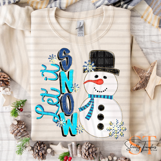 Let it Snow Snowman Direct to Film Transfers