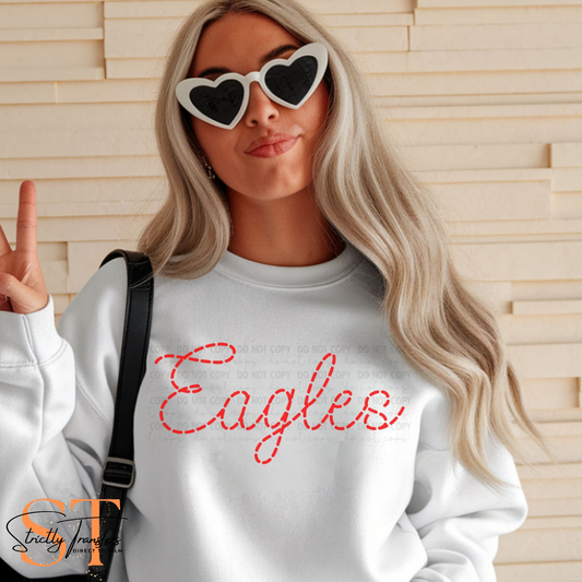 Eagles Faux Stitched Direct to Film Transfers