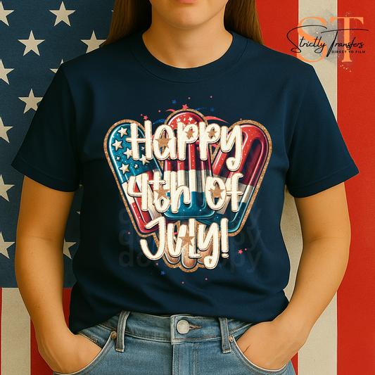 Happy 4th of July Popsicles Direct to Film Transfers