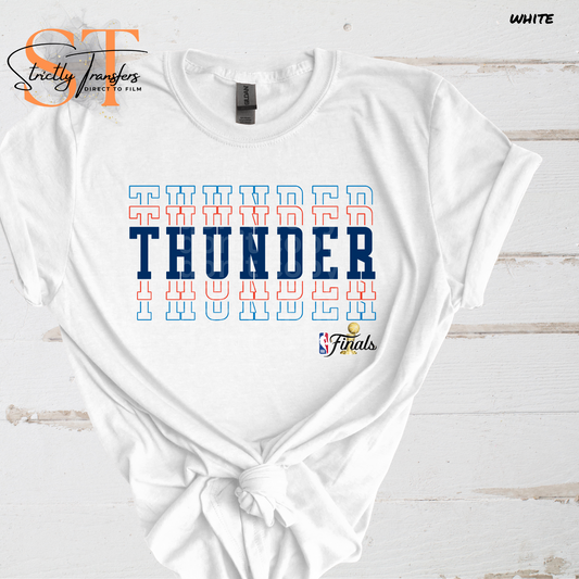 OKC Thunder Stacked Finals Direct to Film Transfers