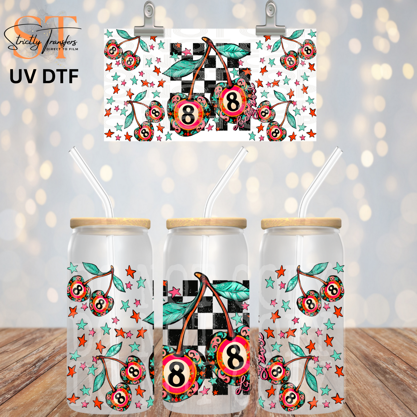 Lucky Girl Libbey UV Wrap Direct to Film Wraps