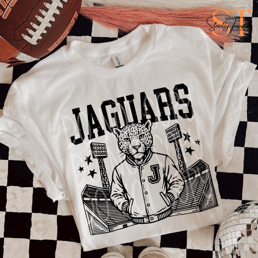 Jaguars Letterman Jacket Direct to Film Transfers