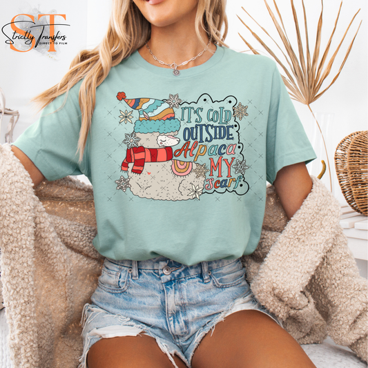 Alpaca my Scarf Direct to Film Transfers