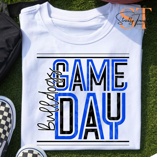 Bulldogs Two Toned Game Day Direct to Film Transfers