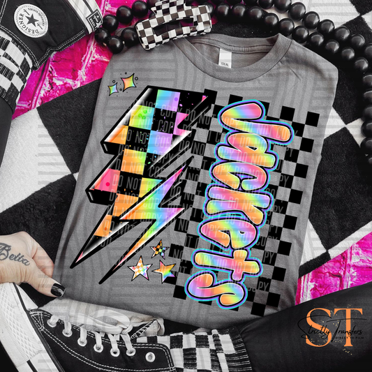 Jackets Neon Side Bolt Direct to Film Transfers