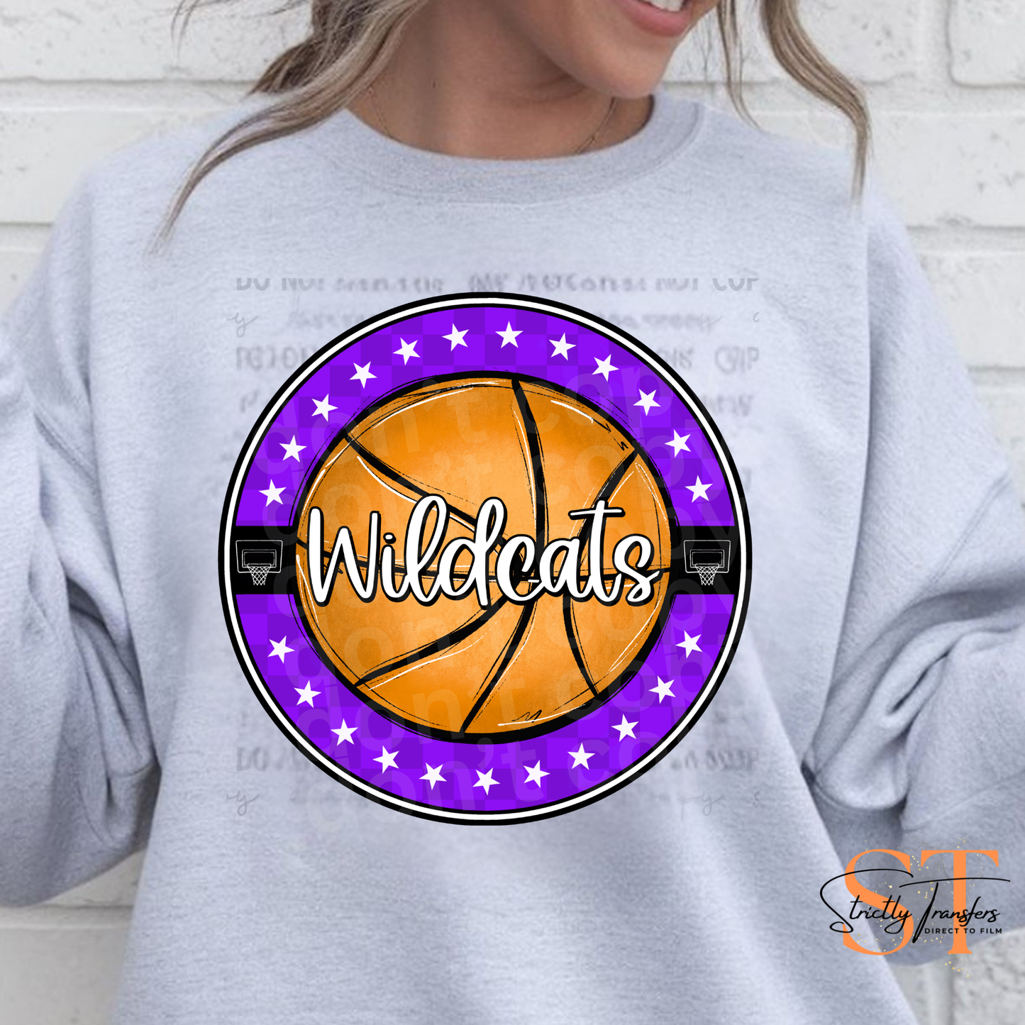 Wildcats Basketball Star Circle Direct to Film Transfers