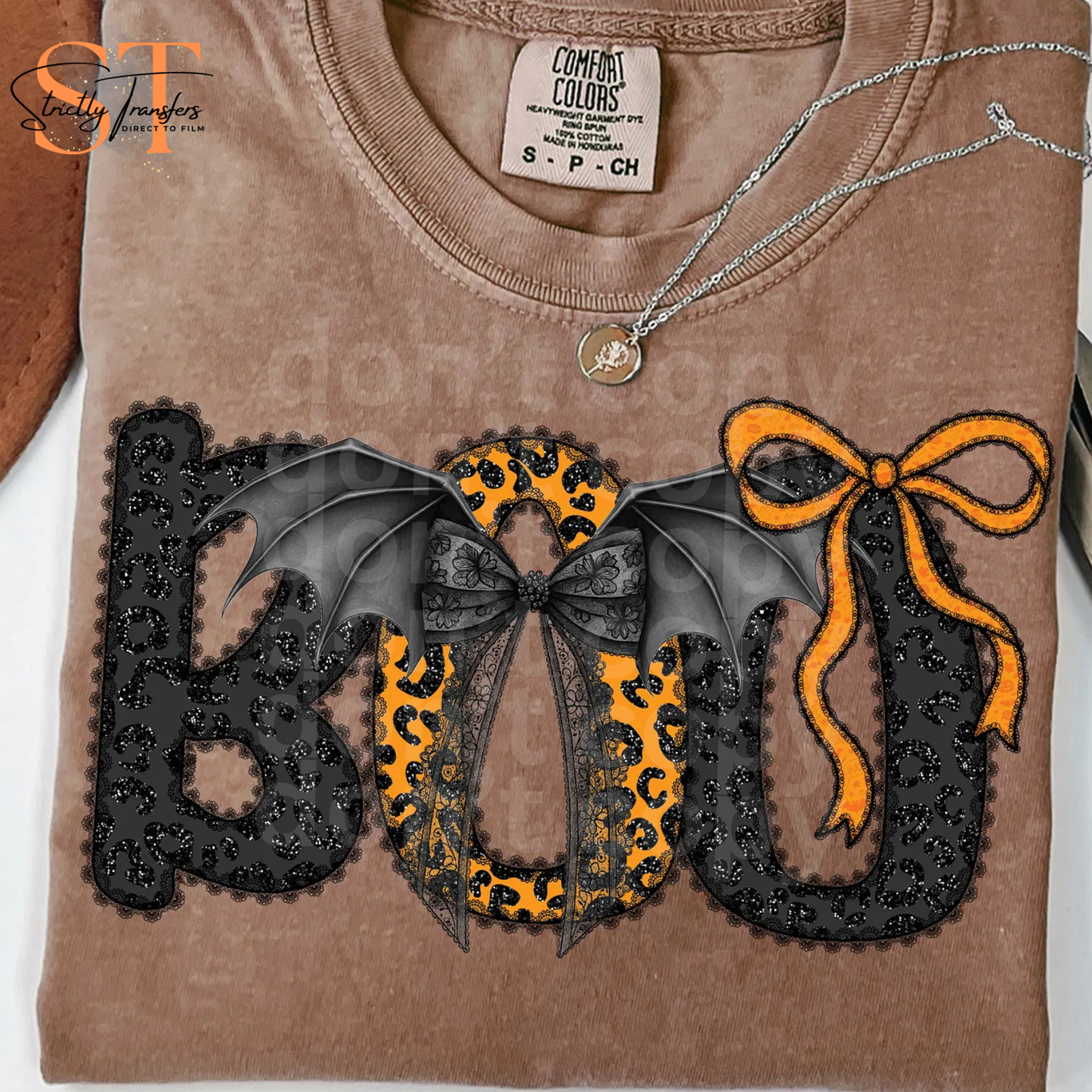 Boo Bat Bow Direct to Film Transfers