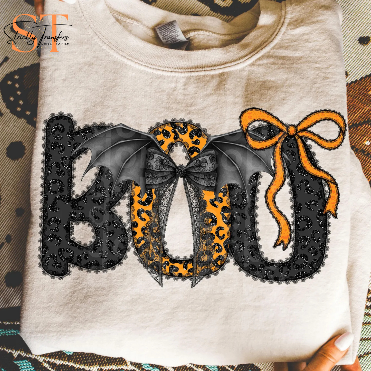Boo Bat Bow Direct to Film Transfers