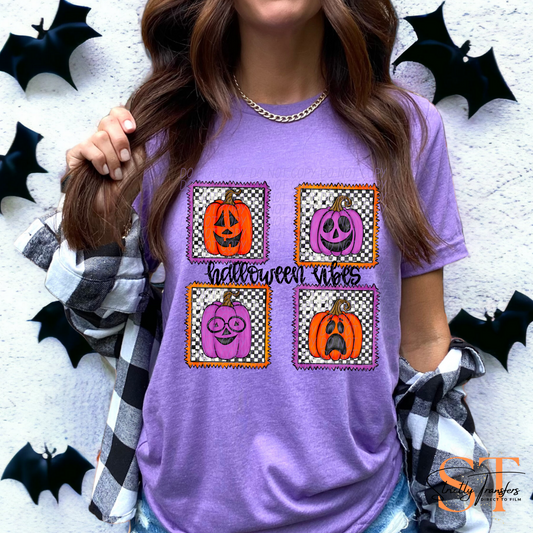 Halloween Vibes Pumpkins Direct to Film Transfers