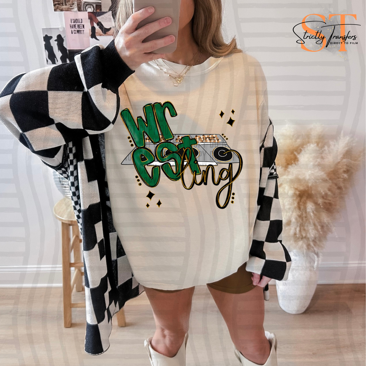 Wrestling Mat -  6 colors Direct to Film Transfers