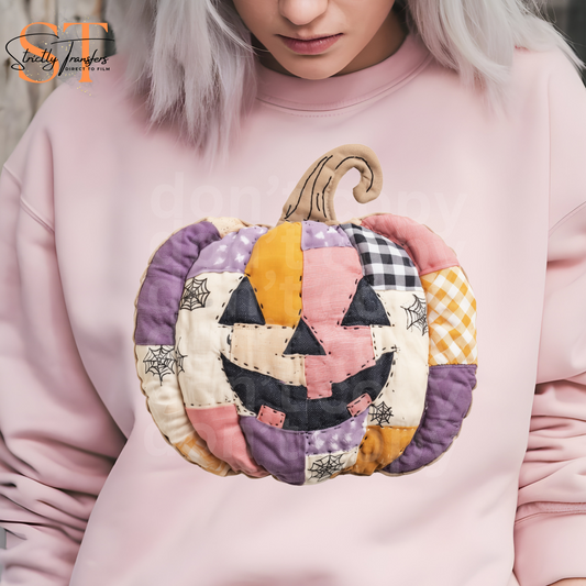 Patchwork Jack-o-lantern Direct to Film Transfers