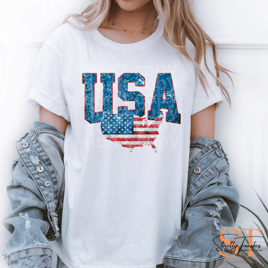 USA Faux Glitter Direct to Film Transfers