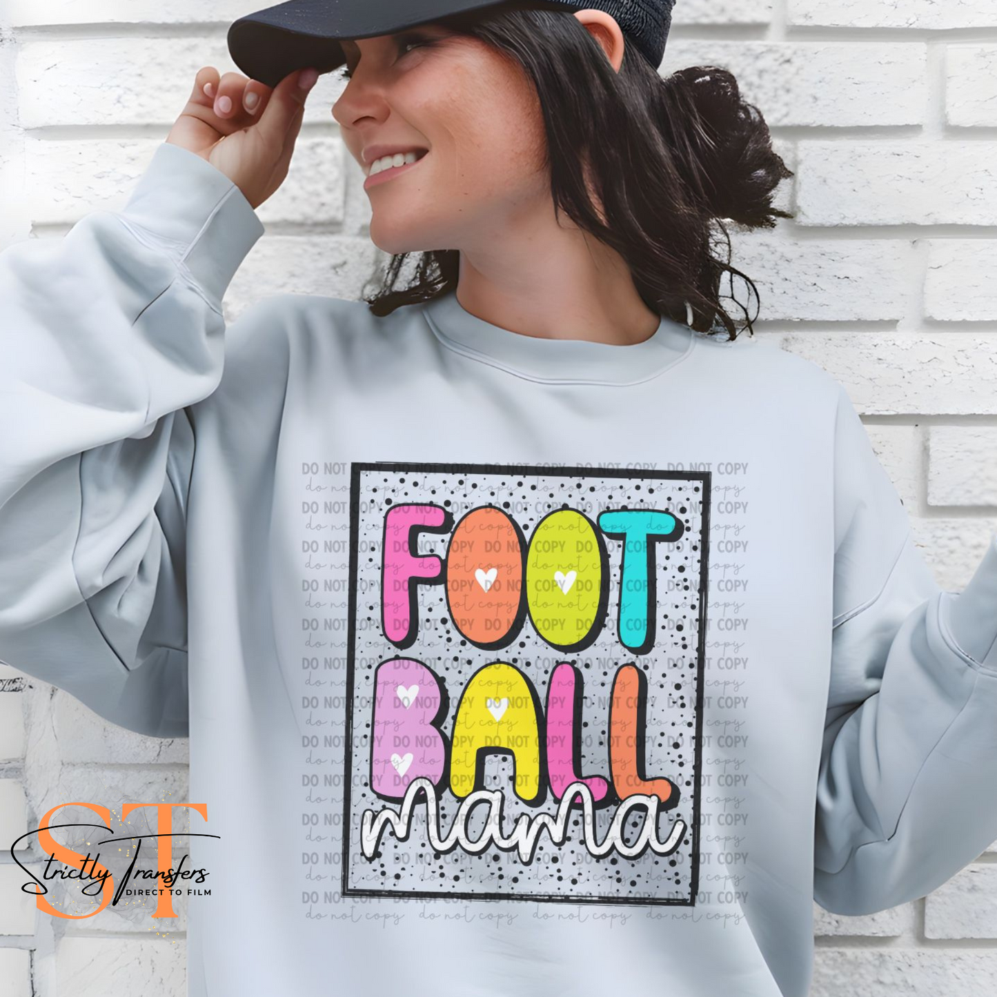 Sports Mama Bright Polka Dots - 10 Sport options Direct to Film Transfers