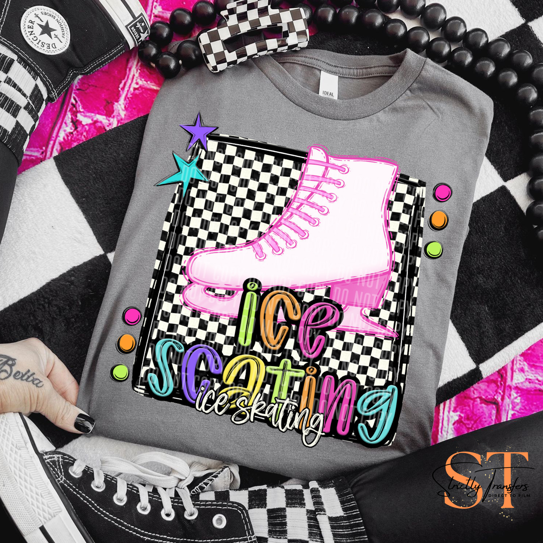 Bright Preppy Ice Skating Direct to Film Transfers – StrictlyTransfers