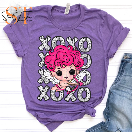 XOXO Stacked Cupid Direct to Film Transfers