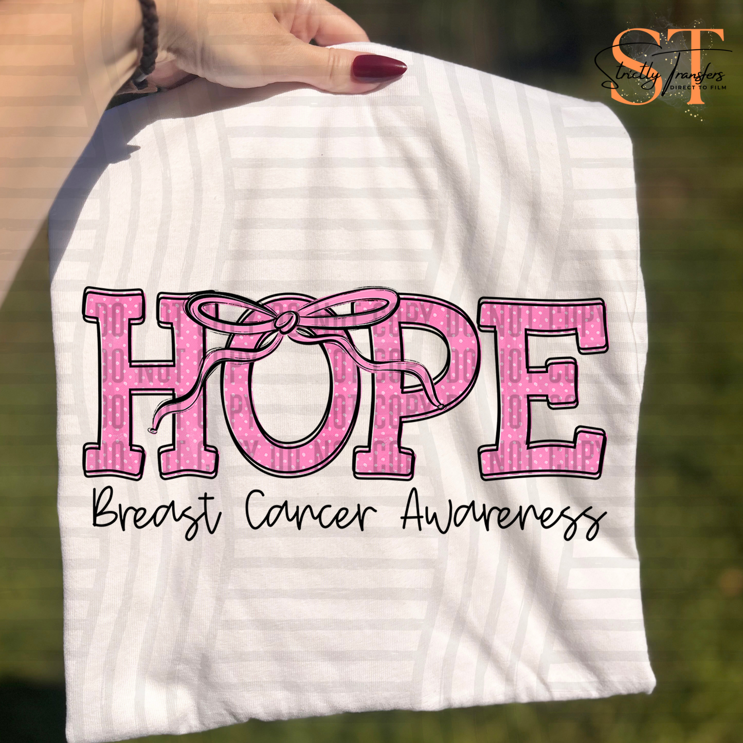 Breast Cancer Awareness - 7 options Direct to Film Transfers