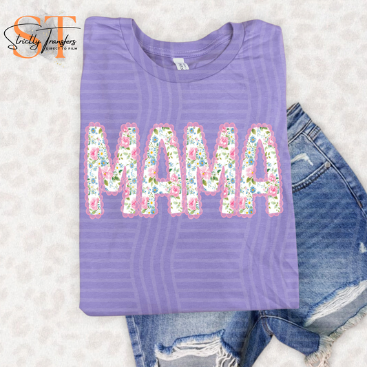 Mama Pink Lace Floral Direct to Film Transfers