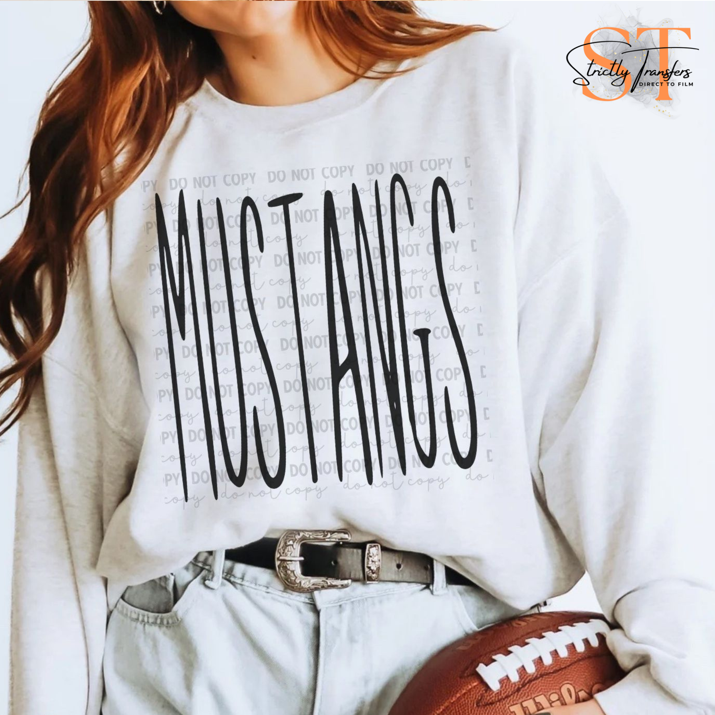 Mustangs Skinny Oversized - 2 Colors Direct to Film Transfers