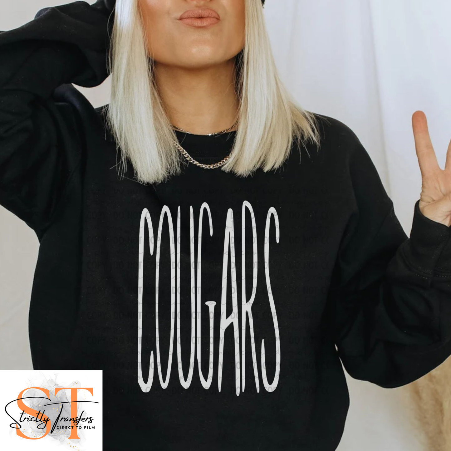 Cougars Skinny Oversized - 2 Colors Direct to Film Transfers