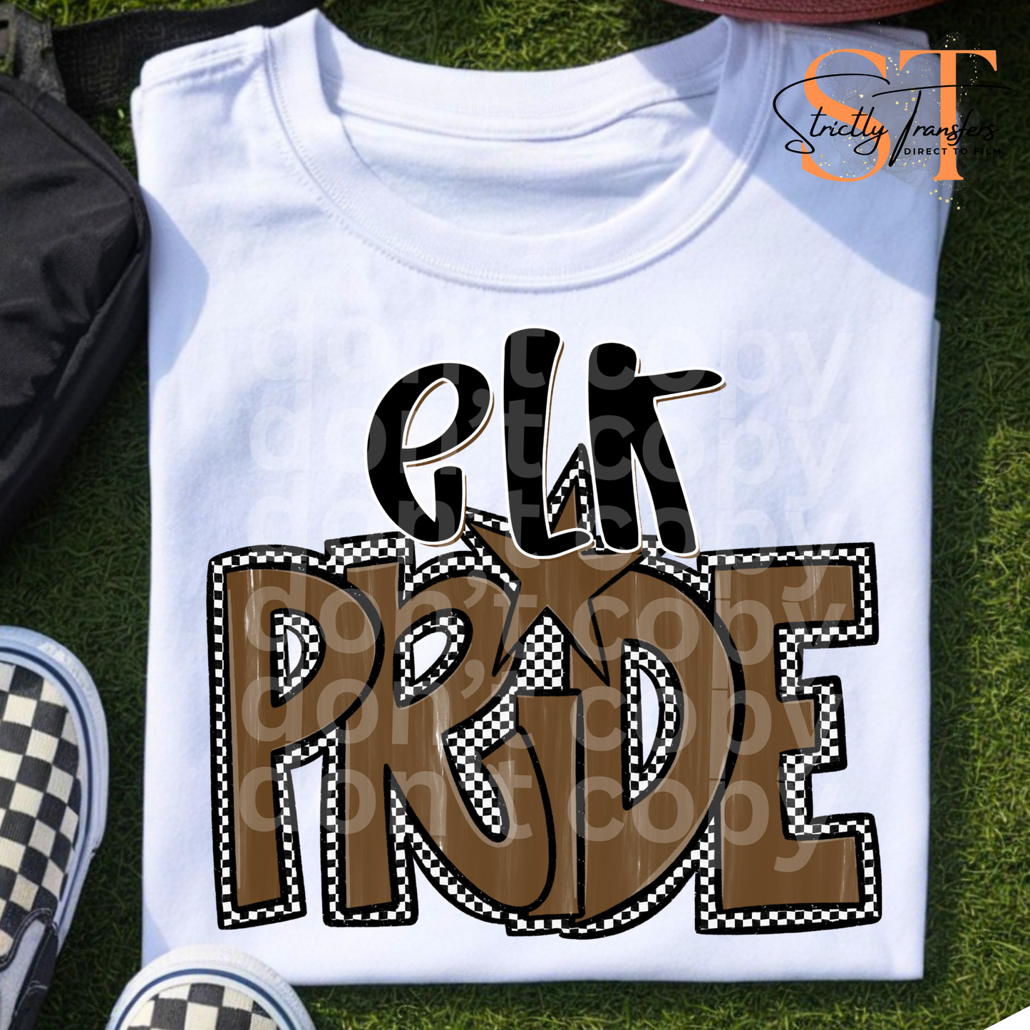 Preppy Pride Checkered Mascots Direct to Film Transfers