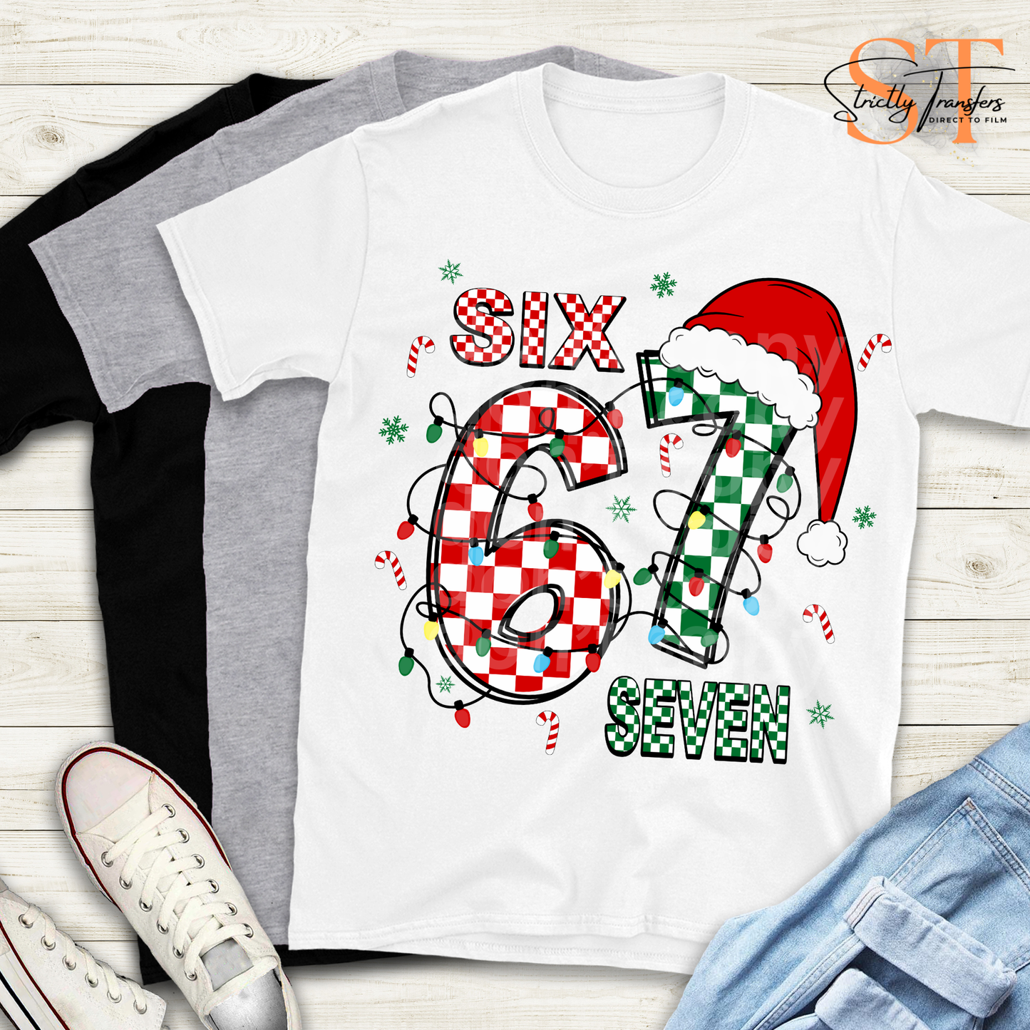 Christmas 67 Red & Green Direct to Film Transfers