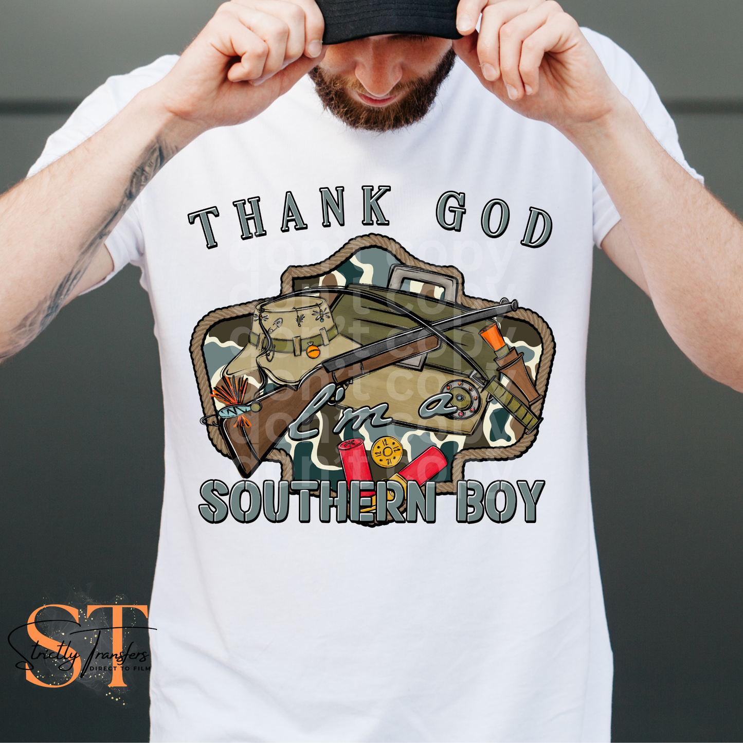 Thank God I'm a Southern Boy - 4 Options Direct to Film Transfers